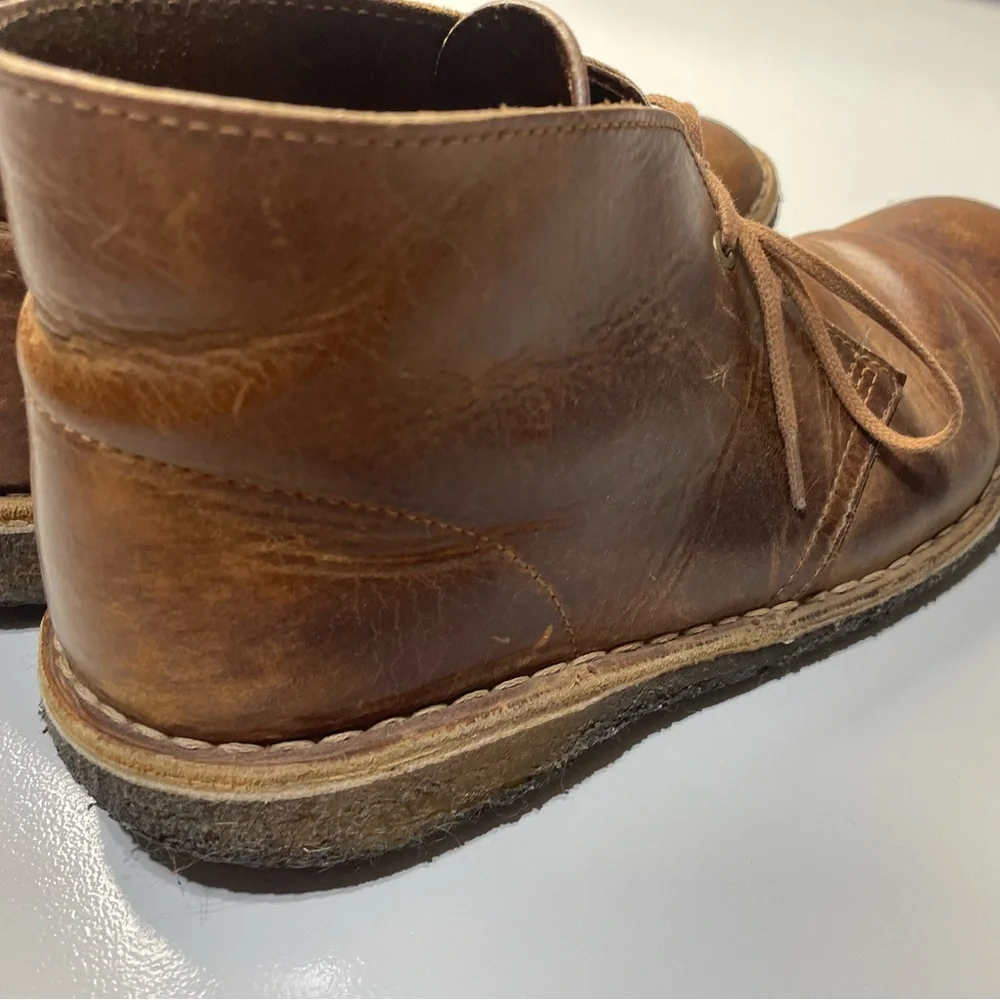 CLARKS Original Desert Boot Chukka men Brown Leather Distressed 9.